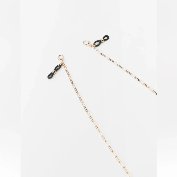 Zara GLASSES LINK CHAIN. Golden. New with Tags. - Picture 2 of 3